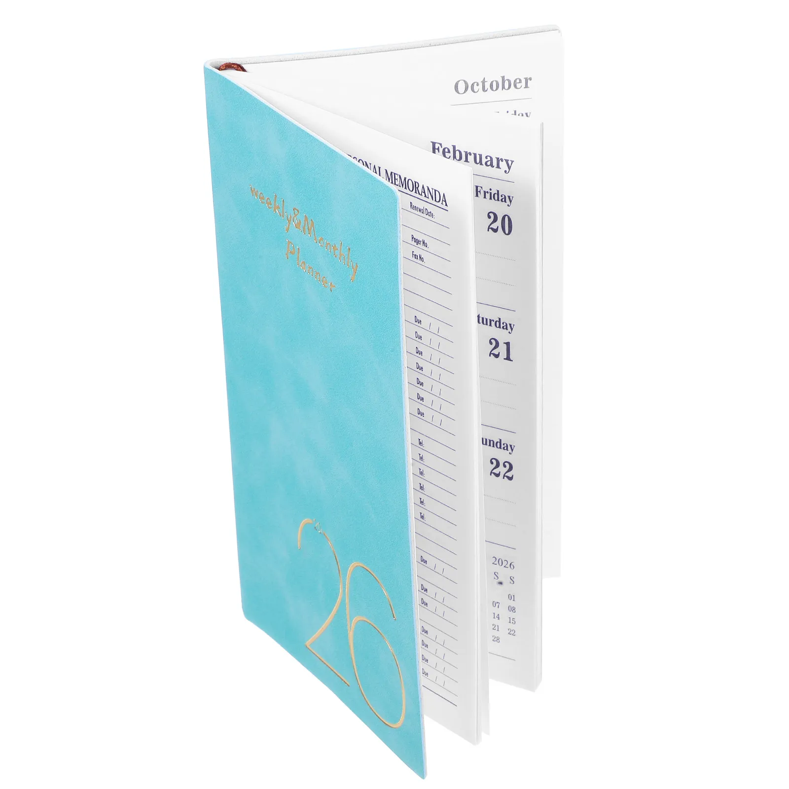 A6 Compact Daily Planner Notepad 2026 Whole Year Planning Pages Pocket Size Thick Paper Smooth Writing Schedule Planner Office