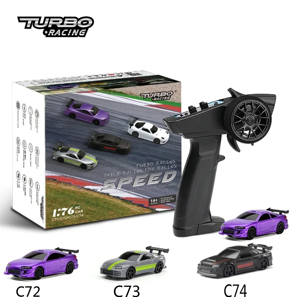 Turbo Racing 1:76 C65 C64 C63 C61 C62 C72 C73 C74 C75 RTR Игрушки для бега на дороге RC Drift Car с гироскопическим радио для детей и взрослых