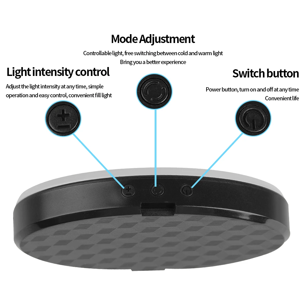 Lampu Mini RGB Ponsel Lampu Klip Lampu Self-timer Langsung 4000MAh Kecerahan Mode Multiwarna Portabel Dapat Diisi Ulang Dapat Disesuaikan