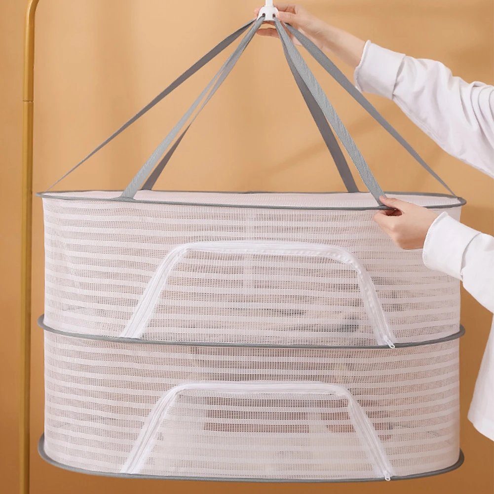 4 طبقة الأسماك سلة معلقة للإزالة عشب تجفيف الرف للطي المضادة للطيران غرامة الحبوب شبكة تجفيف للأسماك/الخضروات/الفاكهة/الأعشاب