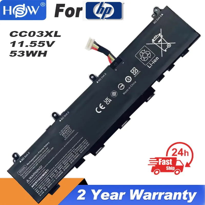 

CC03XL Laptop Battery for HP ZBook Firefly 14 G7 G8 EliteBook 830 835 840 845 G7 G8 Series HSTNN-DB9Q L77608-2C1