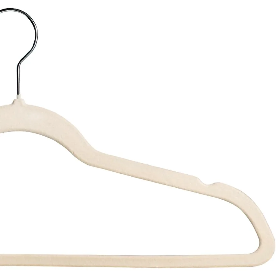 شماعات مخملية ممتازة مكونة من 30 عبوة من شماعات الملابس غير القابلة للانزلاق مع خطافات دوارة 360 درجة وتصميم نحيف لحد الأقصى