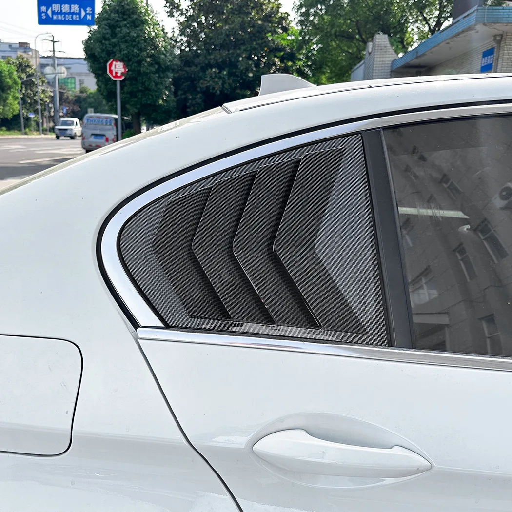 For BMW 5 Series F10 Rear Quarter Window Louvers Pair Side Shutters Blinds Cover Trim For 525i 530i 2011-2017 Accessories