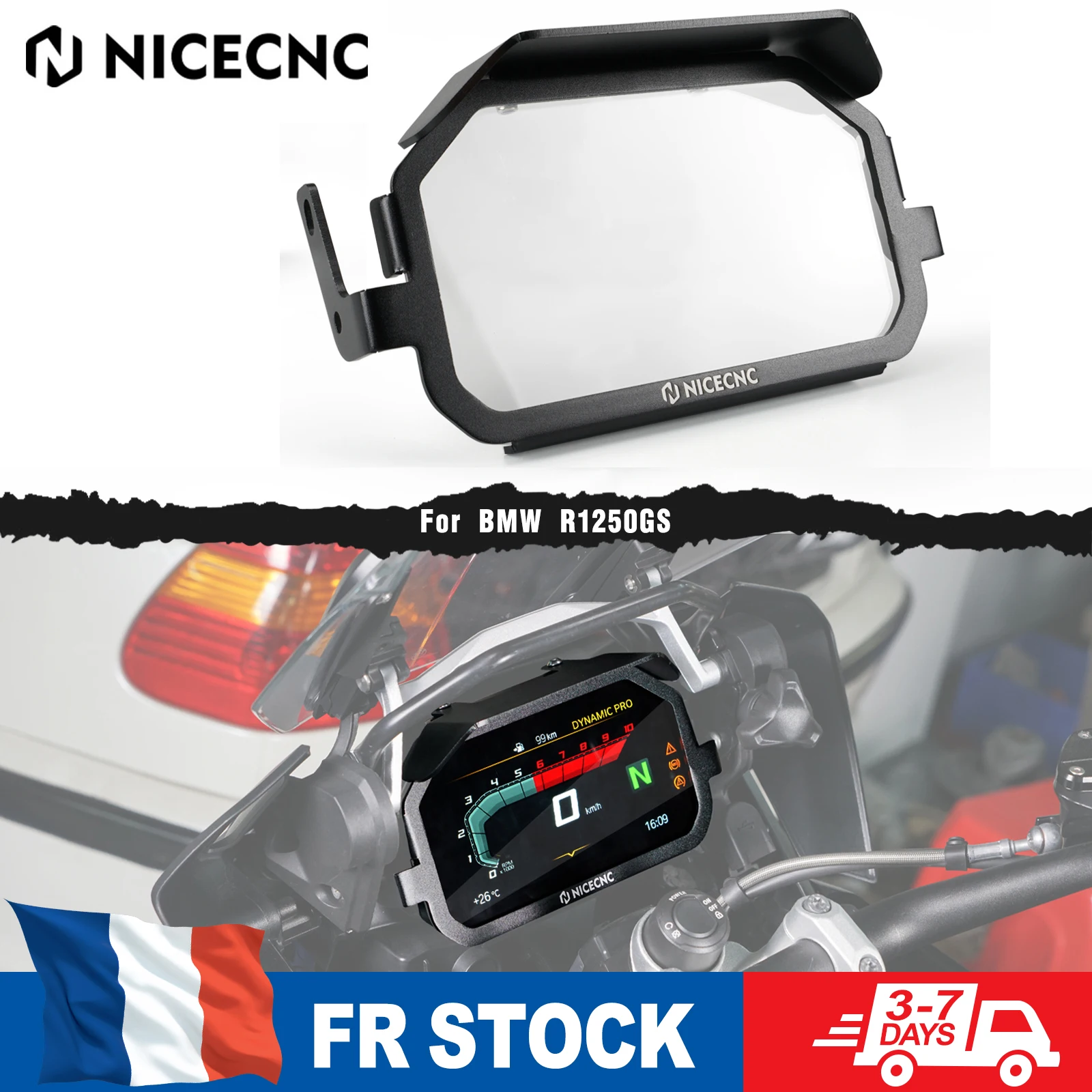 Für BMW R1250GS Adventure R 1250 GS 2018-2024 Instrumentenanzeige Diebstahlschutzrahmenschutz für BMW R1200GS Adventure 2013-2018