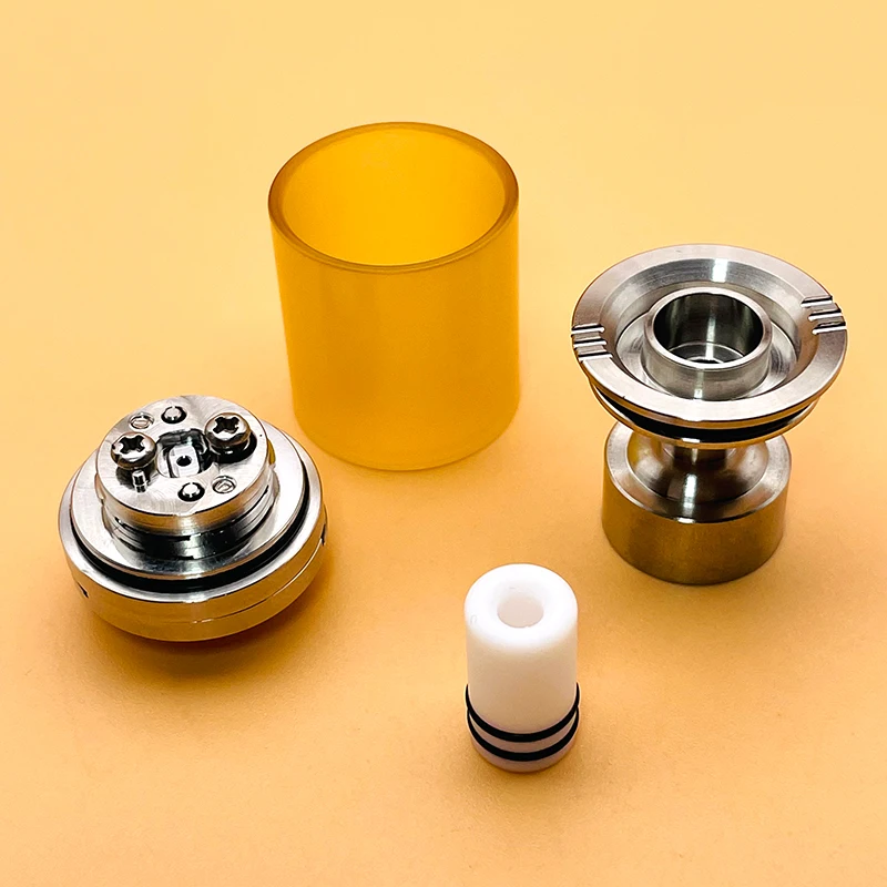 Imagem -04 - Dsxvape-tanque Reconstruível Single Coil Mea Culpa Estilo Mtl Rta 316ss 22 mm 35 ml com Discos de ar Vaporizador Bellcap