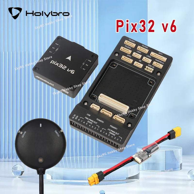 Holybro Pix32 v6 STM32H743 Flight Controller BaseBoard Mini BaseBoard Power Module for M9N/M10 GPS RC FPV Airplanes