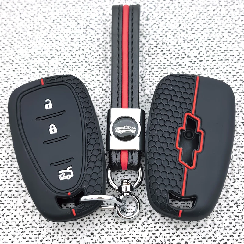 Silikon-Autoschlüsselhülle für Chevrolet Cruze Spark Sonic Camaro Volt Bolt Trax Malibu Onix Equinox Orlando Blazer Traverse