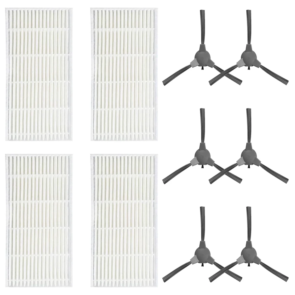 6/4 *Filters + 10/6* Side Brushes For ROPVACNIC A1 Robot Vacuum Cleaner Efficiently Captures Dust Household Cleaning Tools