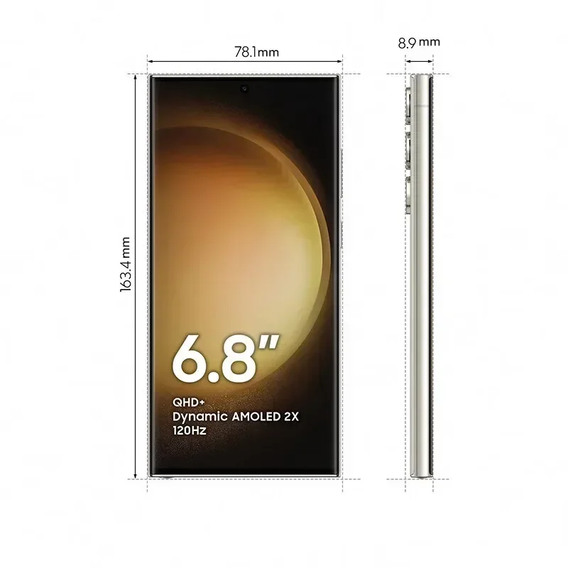 Samsung Galaxy S23 Ultra 5G S918B S918B/DS Dual card 6.8" ROM 256/512GB RAM 8/12GB Snapdragon NFC Original Android Cell Phone