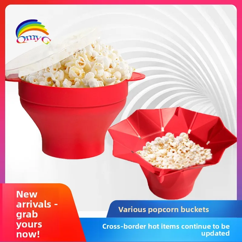 

Microwave & Air Fryer Silicone Popcorn Bowl Foldable with Lid