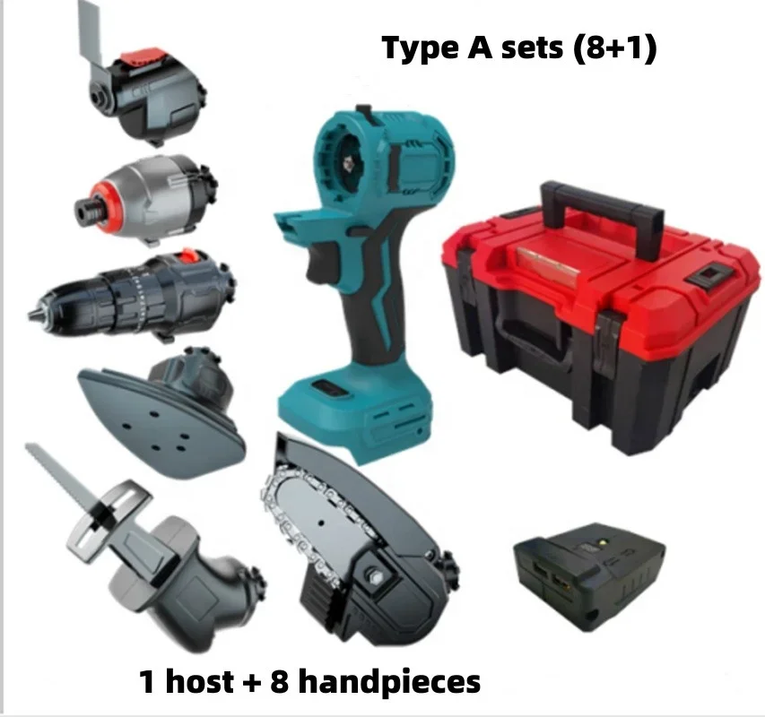 YYHC-Elektrotools Mit Replaceable Machineköpfen. Schnell Mounted Wireless Lithium-Akku-Werkzeug, Portable Elektro