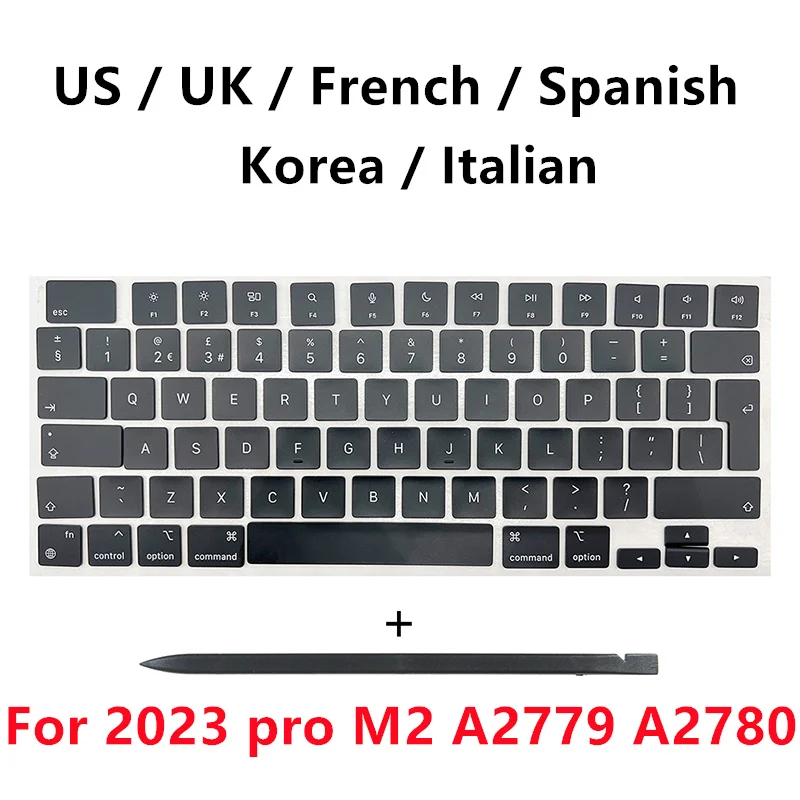 New 2023 Laptop A2779 A2780 Key Keycaps Keys Cap Keyboards Scissor Repair for Apple Macbook Pro Retina M2 Pro 14.2