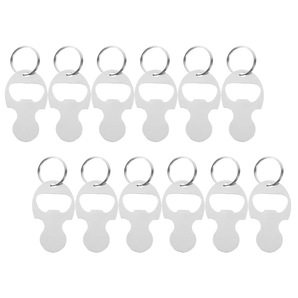 12 Pcs Cart Token Small Portable Trolley Tokens Shopping Coin Keyring Keychain Zinc Alloy Keyrings Accessory