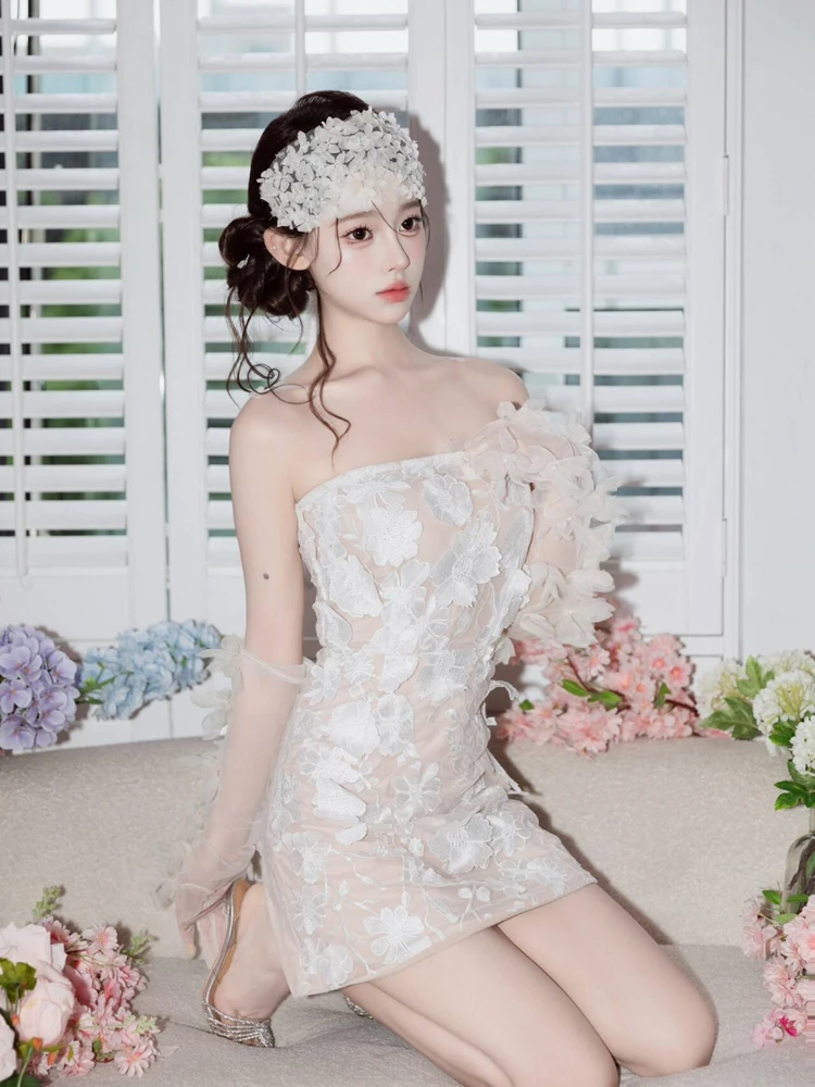 

Romantic Garden Style Flower Girl Clothes Korean Pure Desire Spring New Arrival Photography Studio Clothes for Women