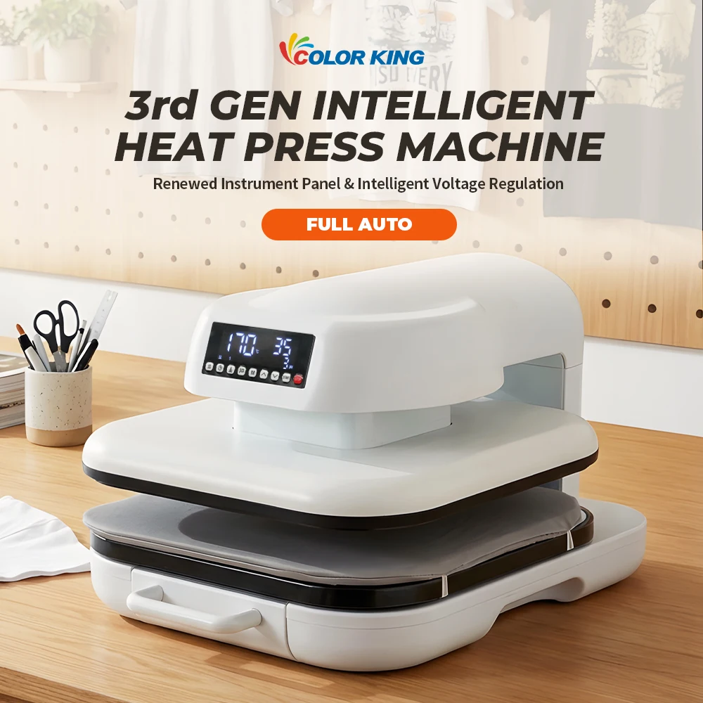 Fully Automatic 15x15 Heat Press Machines For T-shirt Clothes Easy To Operate