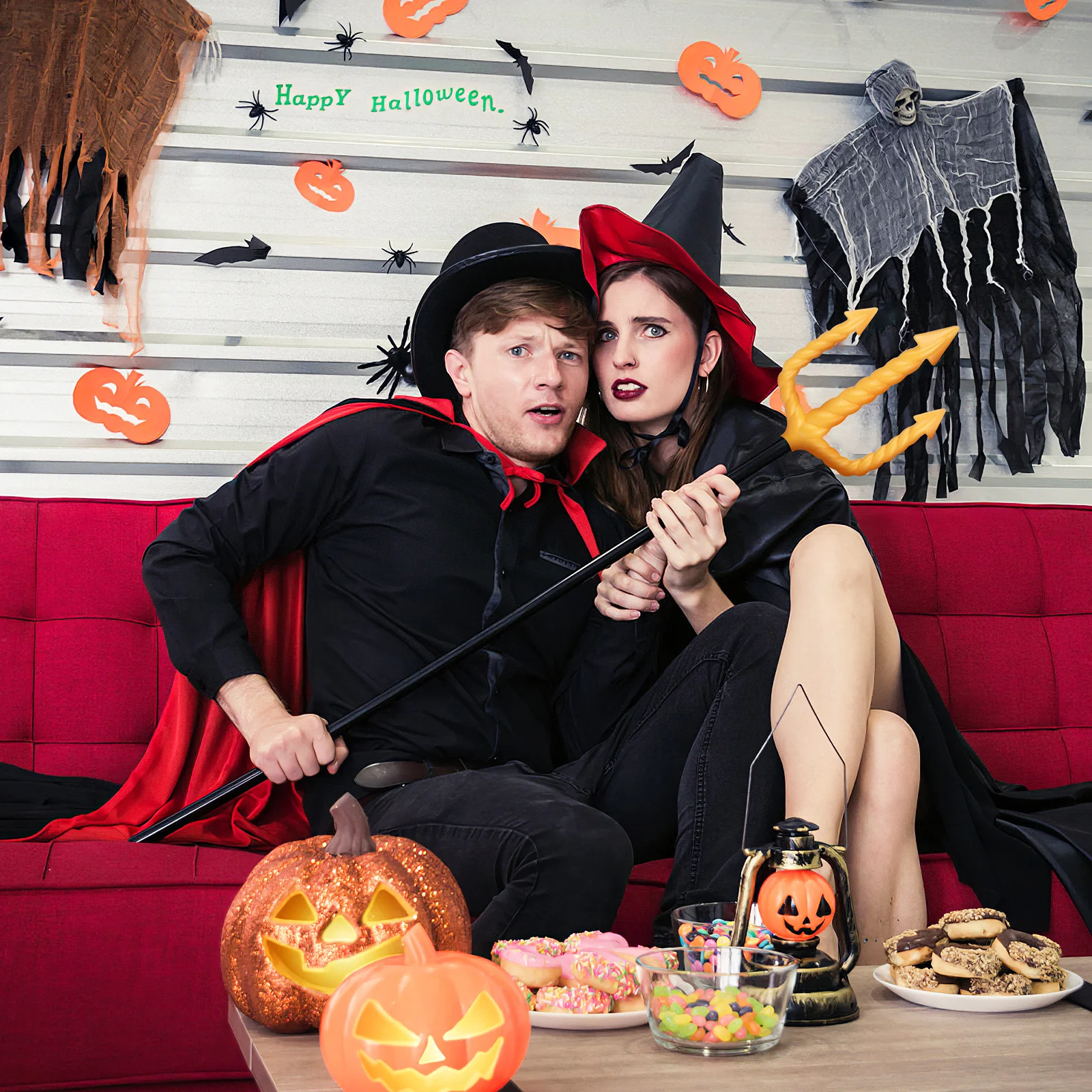 

Имитация пластика, трезубец, реквизит для Хэллоуина, креативный прочный декоративный аксессуар для косплея для фотосессии на маскарад