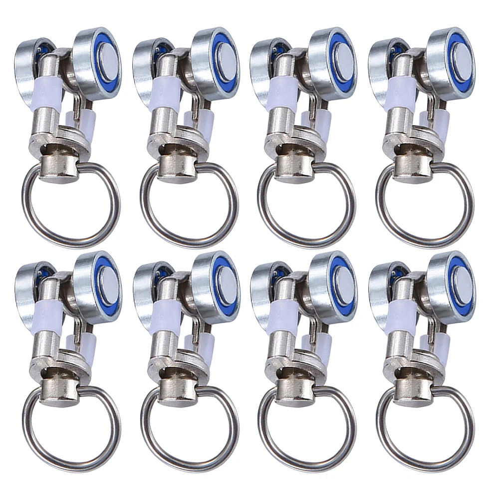 

8Pcs Metal Curtain Track Rollers Durable Silent Sliding Curtain Pulley Track Accessories Replacement Sliding Wheel