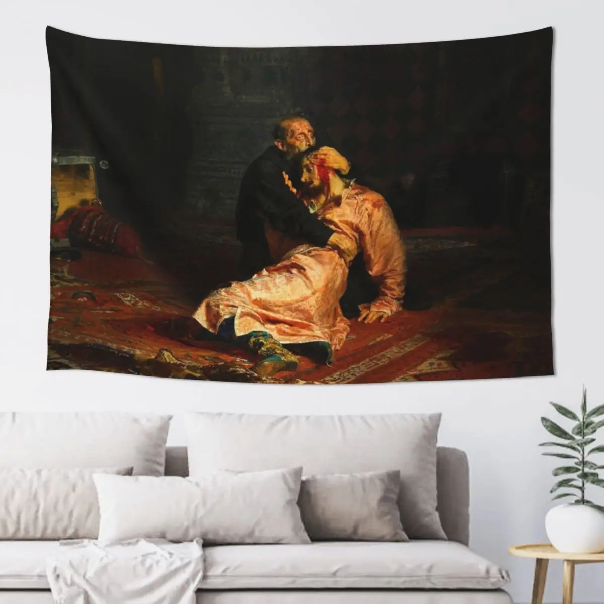 

Vivid Retro - Ivan the Terrible and His Son Ivan Tapestry Wall Art Decor For Bedroom Tapestry
