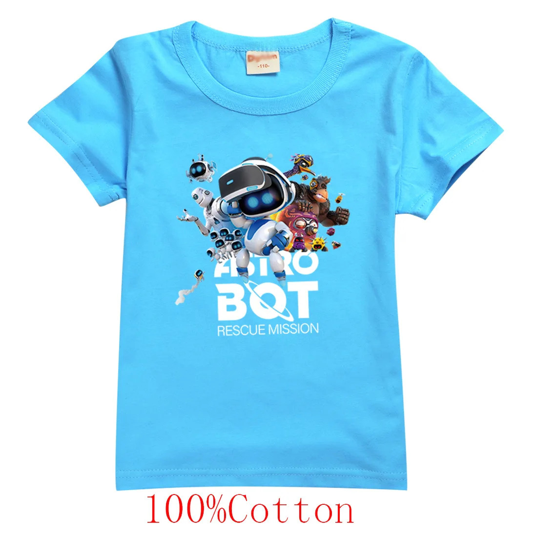 Astros Playroom Game Astrobot T-Shirt Kinder ASTRO BOT Cartoon Kleidung Teenager Jungen Kurzarm Tops Baby Mädchen 100 % Baumwolle T-Shirts