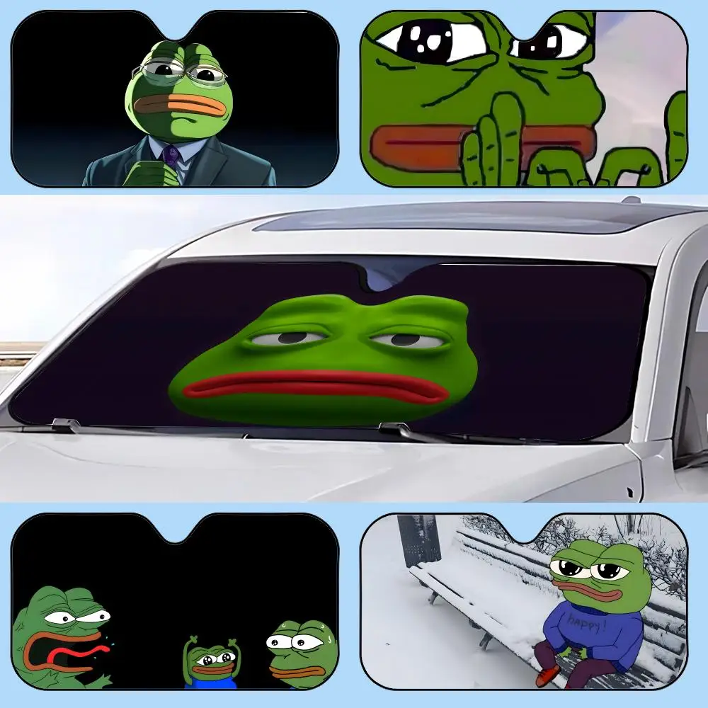 

Солнцезащитный козырек Sad Frog PEPE, выдвижной автомобильный козырек от солнца, антибликовый, с защитой от УФ-излучения, для переднего стекла