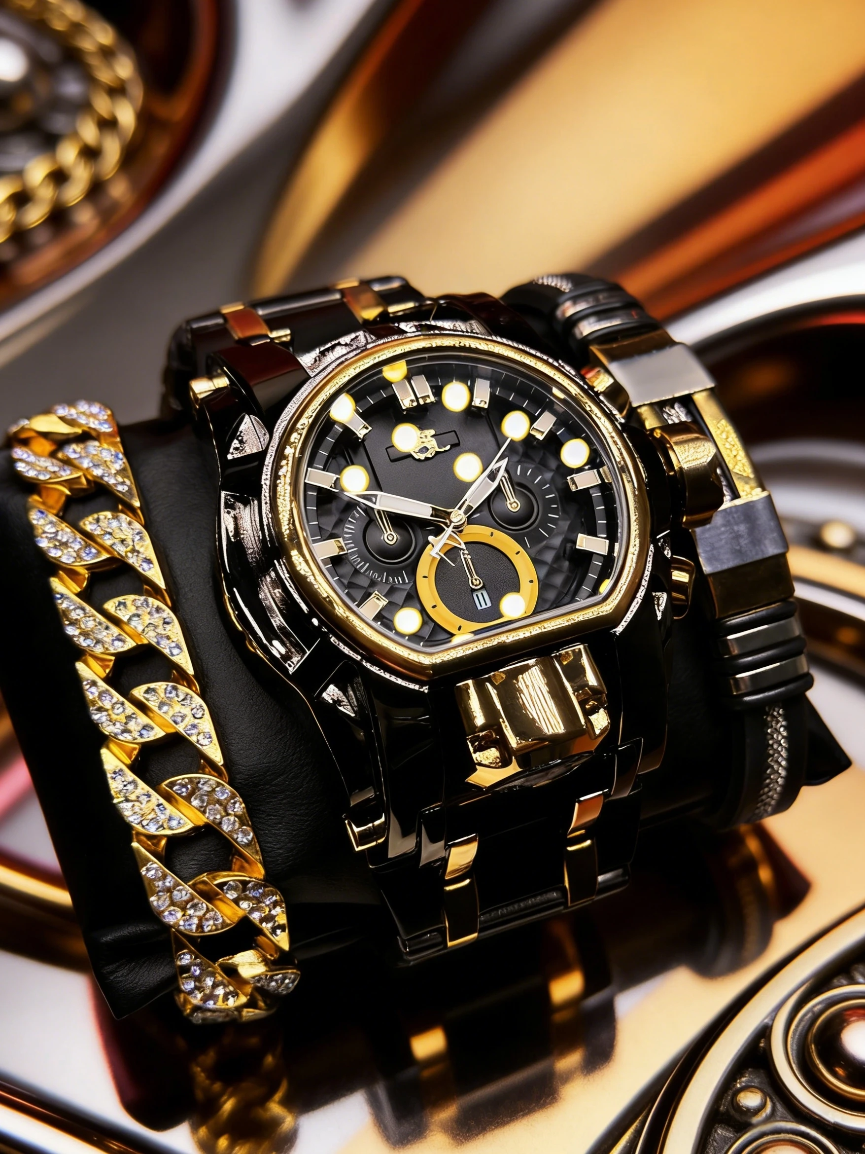 Guide Ball Punk Quirky Men's Personality Watch, European and American Style Large Dial Hip-Hop Personality Street Fashion Trendy Waterproof Luminous Watch for Young Students, Trendy Gift Watch, Suitable for Various Occasions, European and American Hot-Selling Men's Wristwatch, Great Gift for Boyfriend or Husband