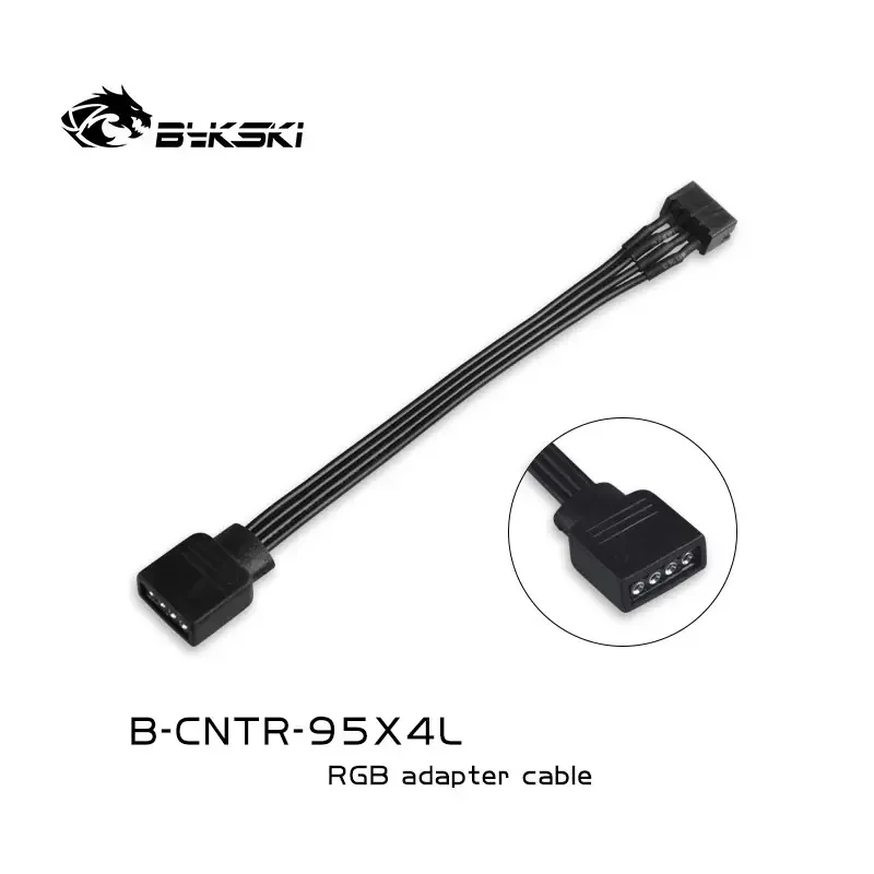 Bykski Adapter Extension Cables Only for Bykski's Lighting System/ Motherboard AURA/ 5V A-RGB Light/ 12V RGB Light B-CNTR-95X3L