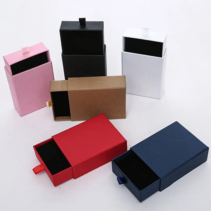 

Women Jewelry Organizer Christmas Gift Box Earrings Necklace Bracelet Box Drawer Type Packaging Box Jewelry Display Holder