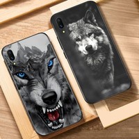 Cool Black Wolf Print Phone Case For Huawei Y9 6 7 5 Prime Enjoy 7s 7 8 plus 7a 9e 9plus 8E Lite Psmart Shell