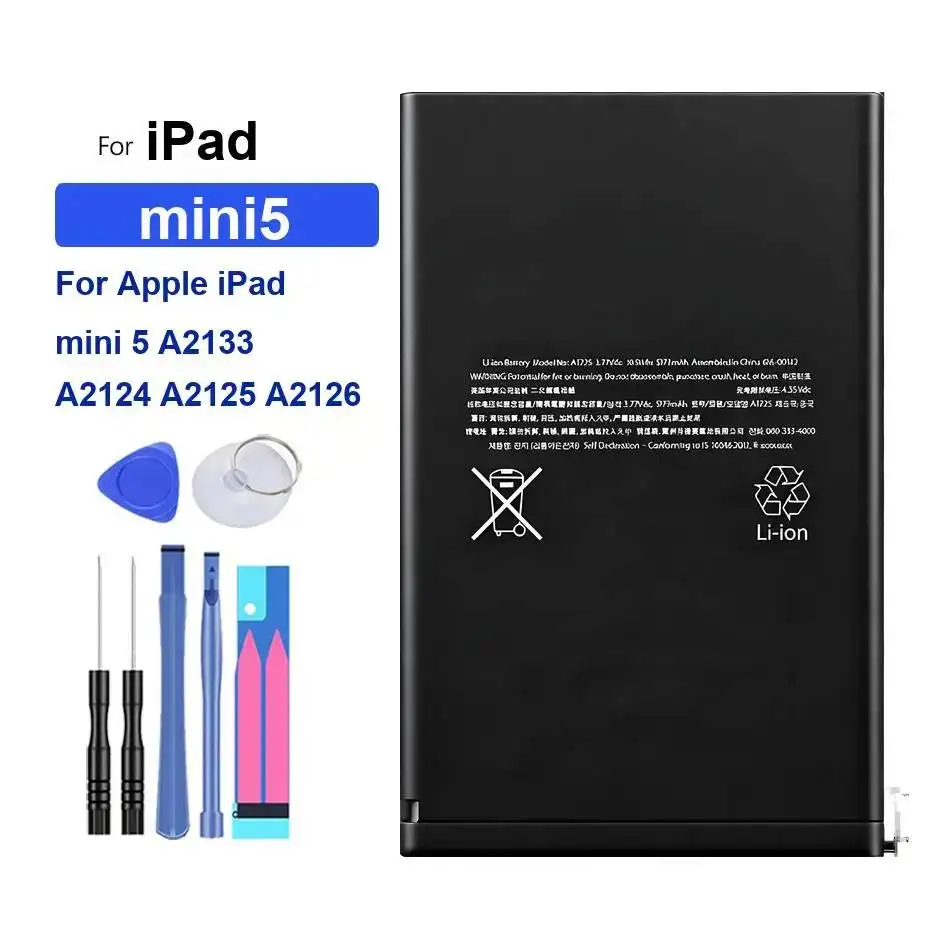 

Высокоэффективный аккумулятор для Apple Ipad Mini 5 A2133 A2124 A2125 A2126 Mini5, надежный аккумулятор для планшета