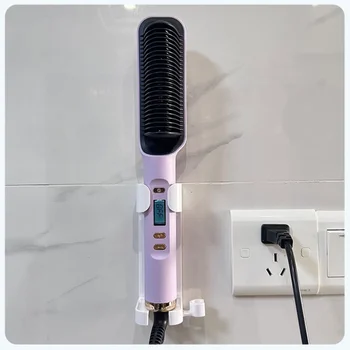 捲髮棒支架 捲髮托盤掛鉤 壁掛式吹風機收納掛鉤 浴室家居用品收納架 6 最佳銷售 美髮器支架 - №4