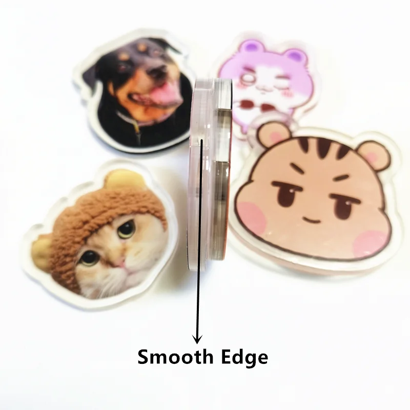 Custom Photos Cellphone Holder Standee Cartoon Anime Mobile Phone Figures Standing Grip Clear Telephone Bracket Stand For Gifts