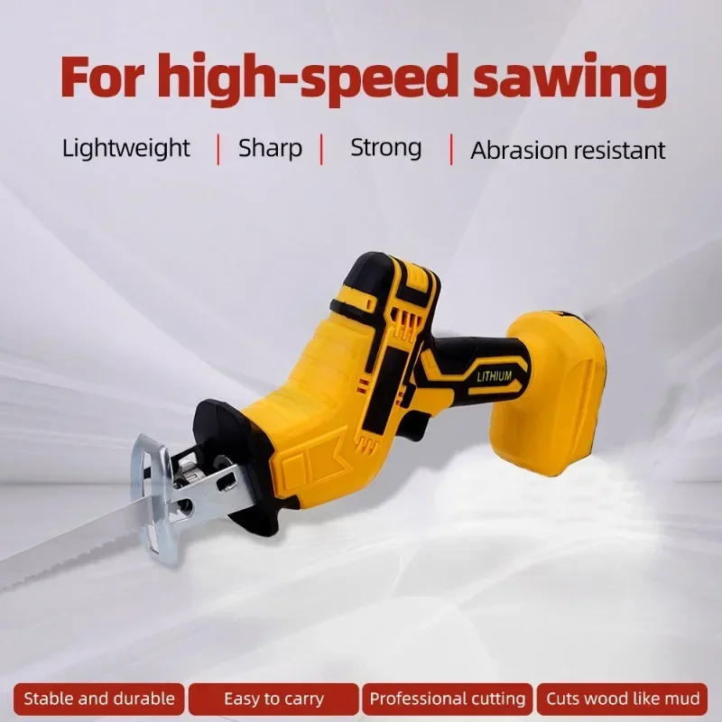 Cordless Reciprocating Saw For Dewalt 18V 20V Battery Electric Cutting Saber Saw Wood Metal Pipe Cutting Power Tools（No Battery）