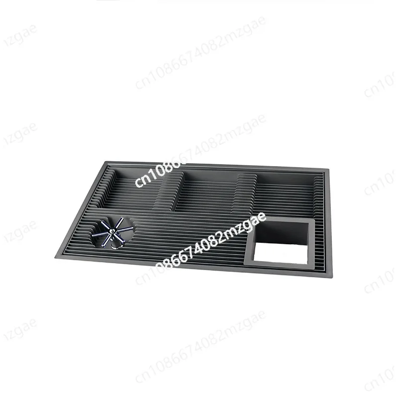 Integrated Stainless Steel Pour-Over Station with Drainage Trough, Coffee and Tea Brewing Stand, Cup Rinser and Washer