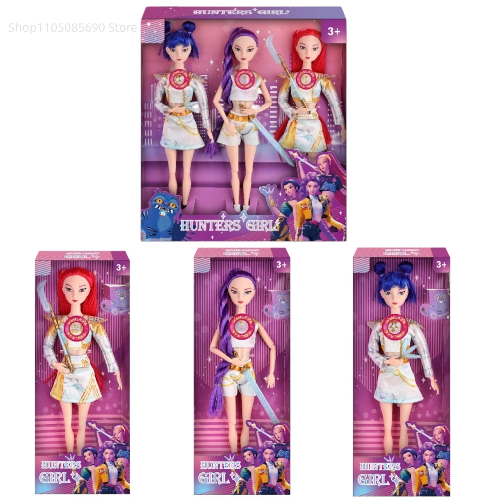 

2026 Hot High Quality Music style Anime Devil Girl Group Doll Vinyl Toy Rumi Mira Zoey Witch Hunt Surprise Gift For Girls