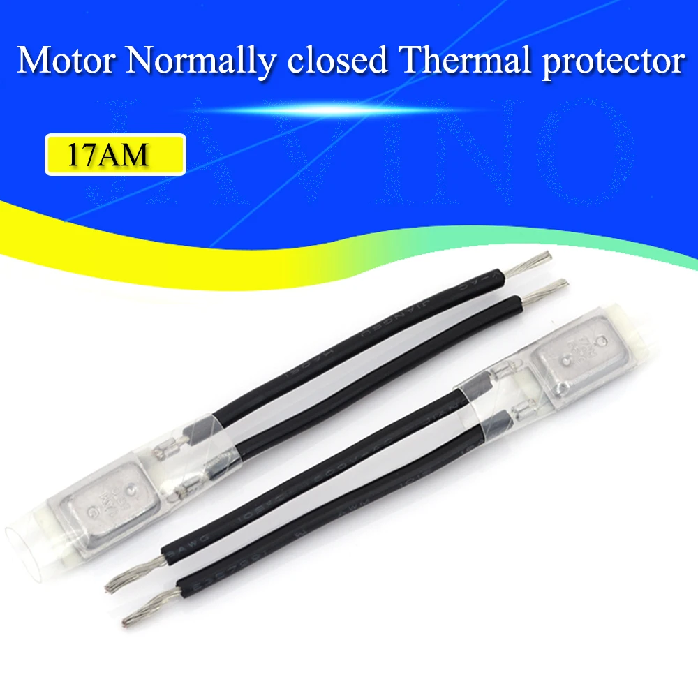 Janino 1PCS 17AM 60-180C 17AM019A5 Normally Closed 10A Overheat Protector Motor Power Temperature Switch Automatic reset Switch