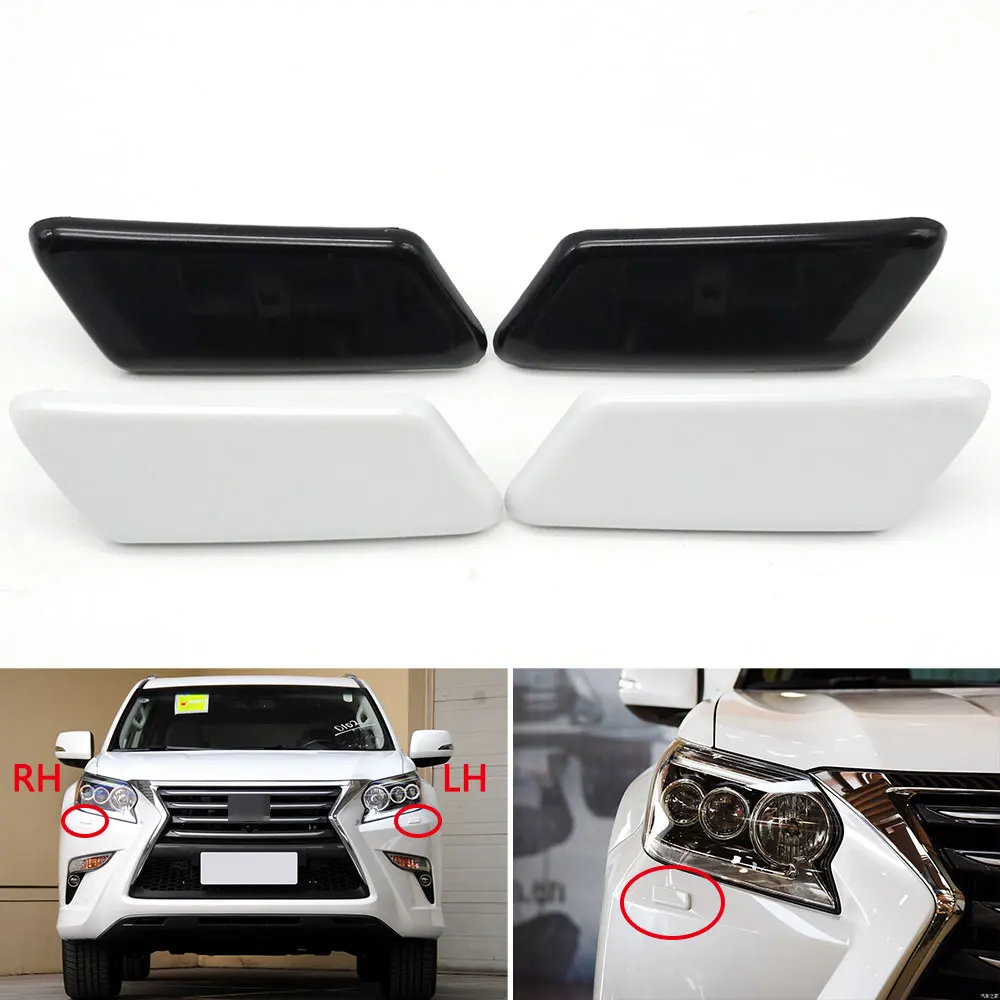 

Exterior Front Bumper Headlamp Headlight Washer Water Nozzle Spray Jet Cover Lid For Lexus GX460 2014-2020