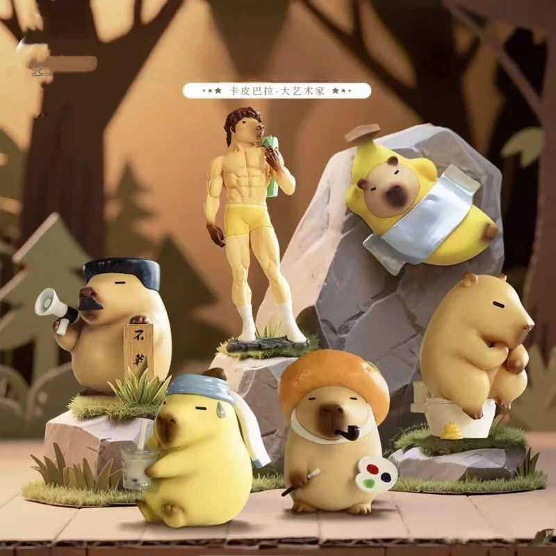 

Toptoy Capybara Grand Artist Series слепая коробка модное милое украшение для рабочего стола креативный подарок для детей игрушки модель из ПВХ Рождественский подарок