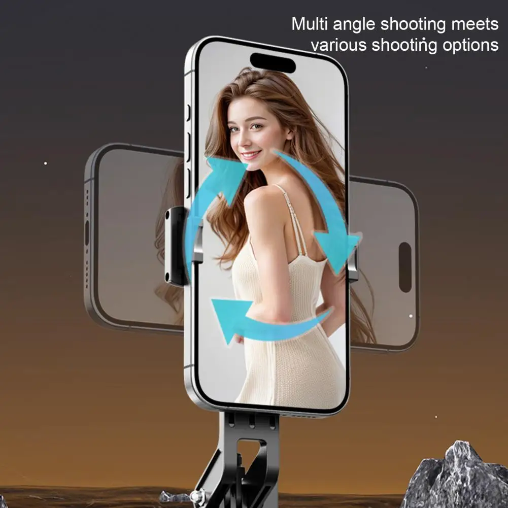 Trípode para telefone 2025, bastão de selfie com luz de preenchimento, comprimento ajustável, rotação de 360 graus, tripé universal para celular com sem fio R