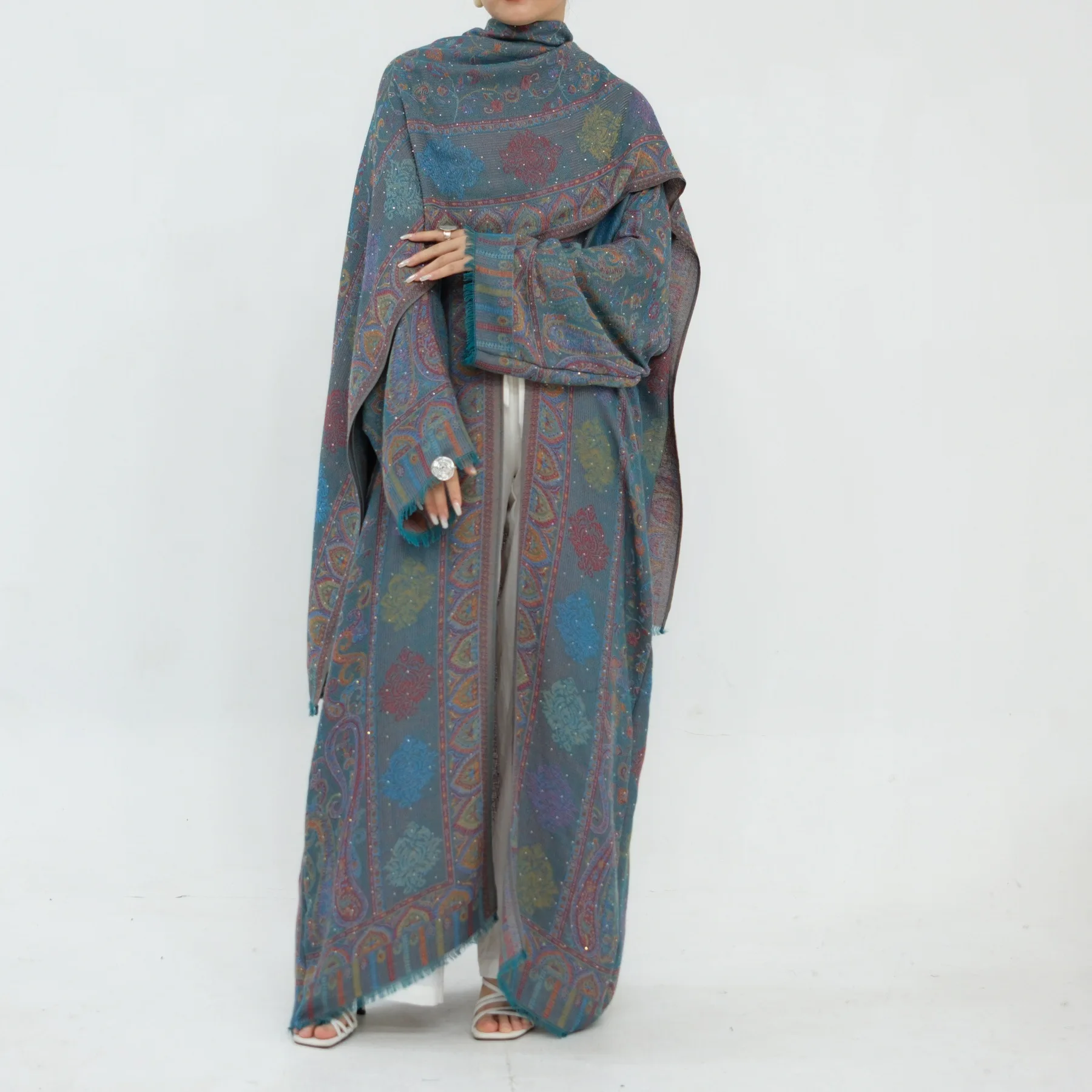 Zahraa Abaya New Islamic Clothing Women's Dresses Luxury Dubai Style Modest Abaya Women Muslim Dress Pashmina Abaya With Hijab