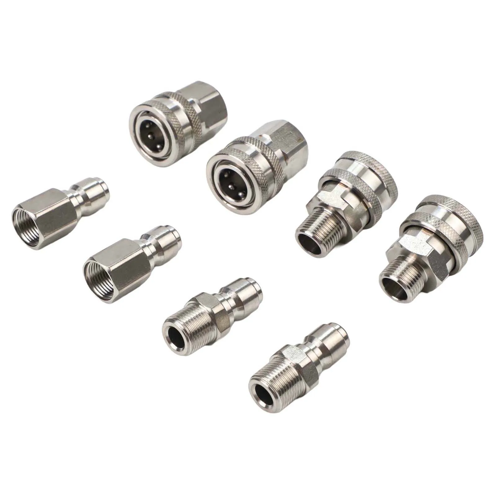 Compatible With Hoses Wands Stainless Steel Connectors Quick Connect Fittings Easy Coupling System Efficient Cleaning Solution