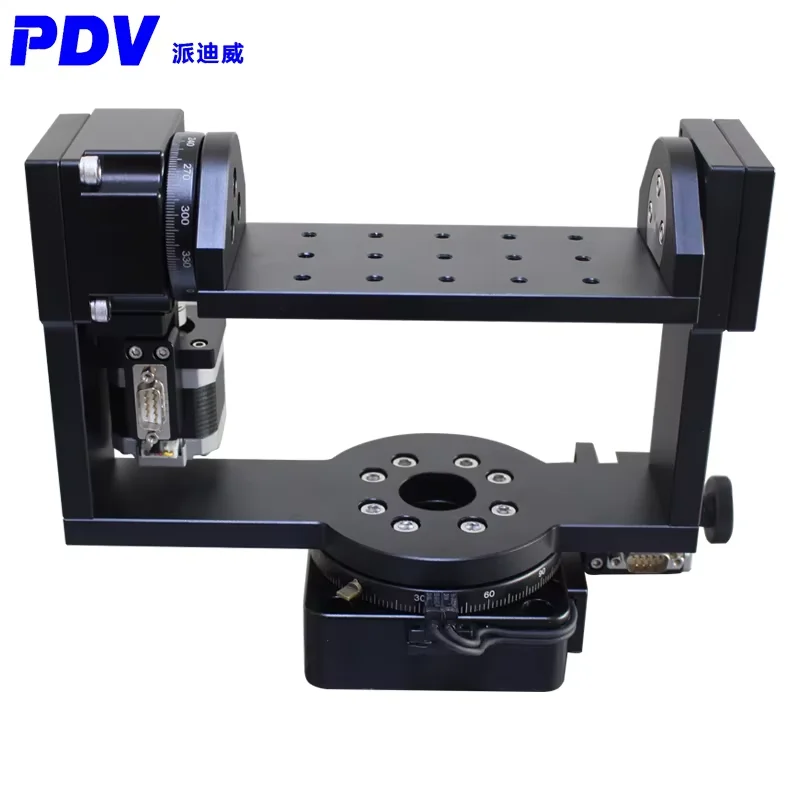 PT-EW01 Electric Rotary table Angle rotary table 360 degrees hollow rotary table index plate U-shaped arm