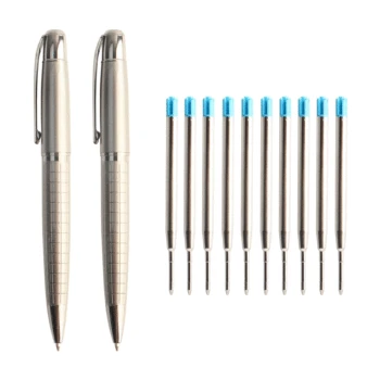 Klassieke luxe inktbalpen, zwarte inkt medium punt 0,7 mm glad schrijven metalen balpen handtekeningpen