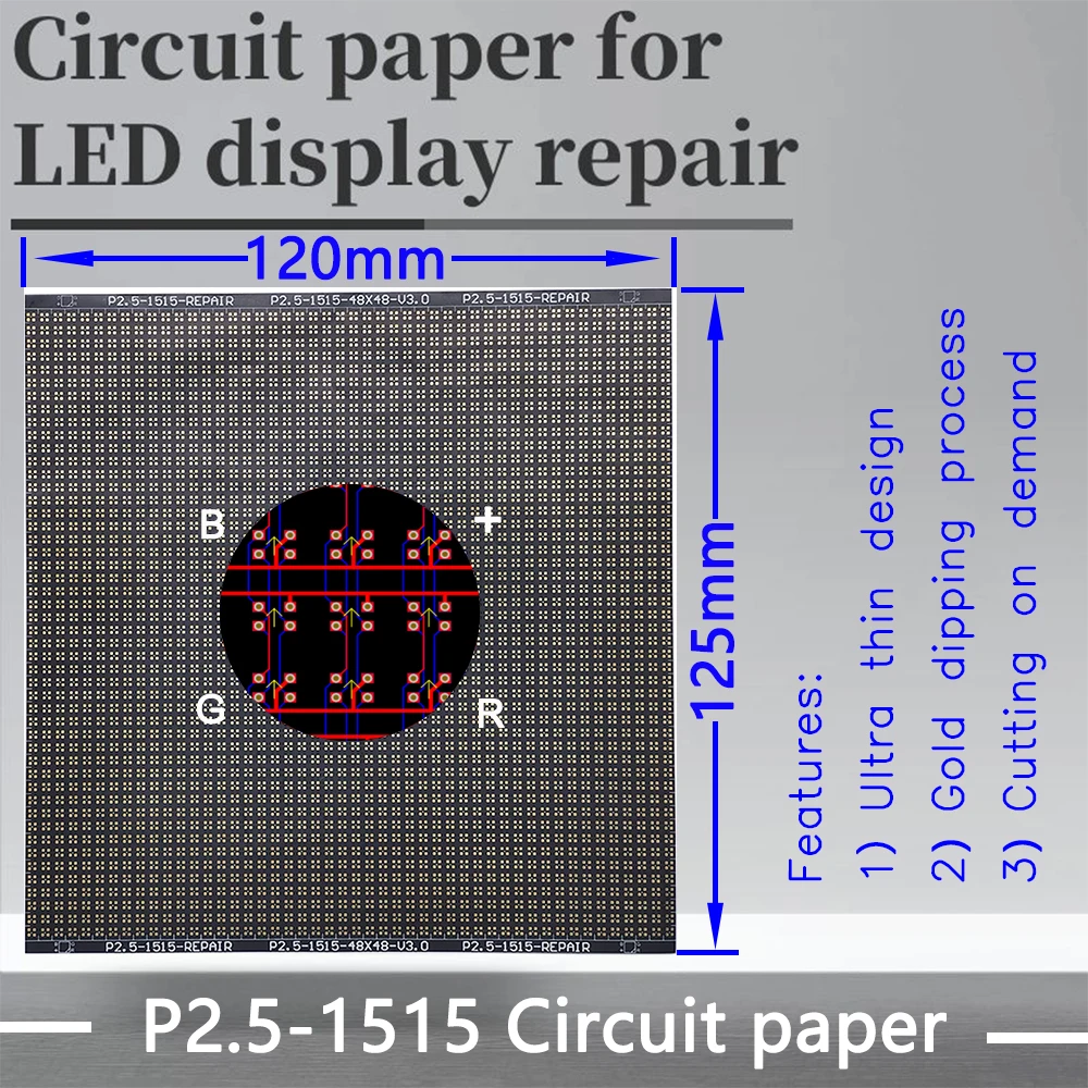 P2.5 -1415-1515(VL), pionowa lampa, 120x125mm, używana do naprawy uszkodzonych podkładek PCB