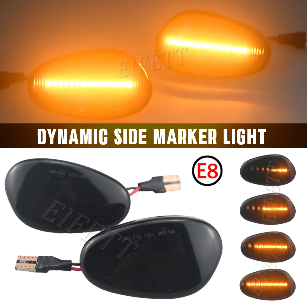 High Bright 2X Car LED Dynamic Side Marker Light Turn Signal Blinker For ALFA ROMEO 145 / 146 1994 1995 1996 1997 1998 1999 2000