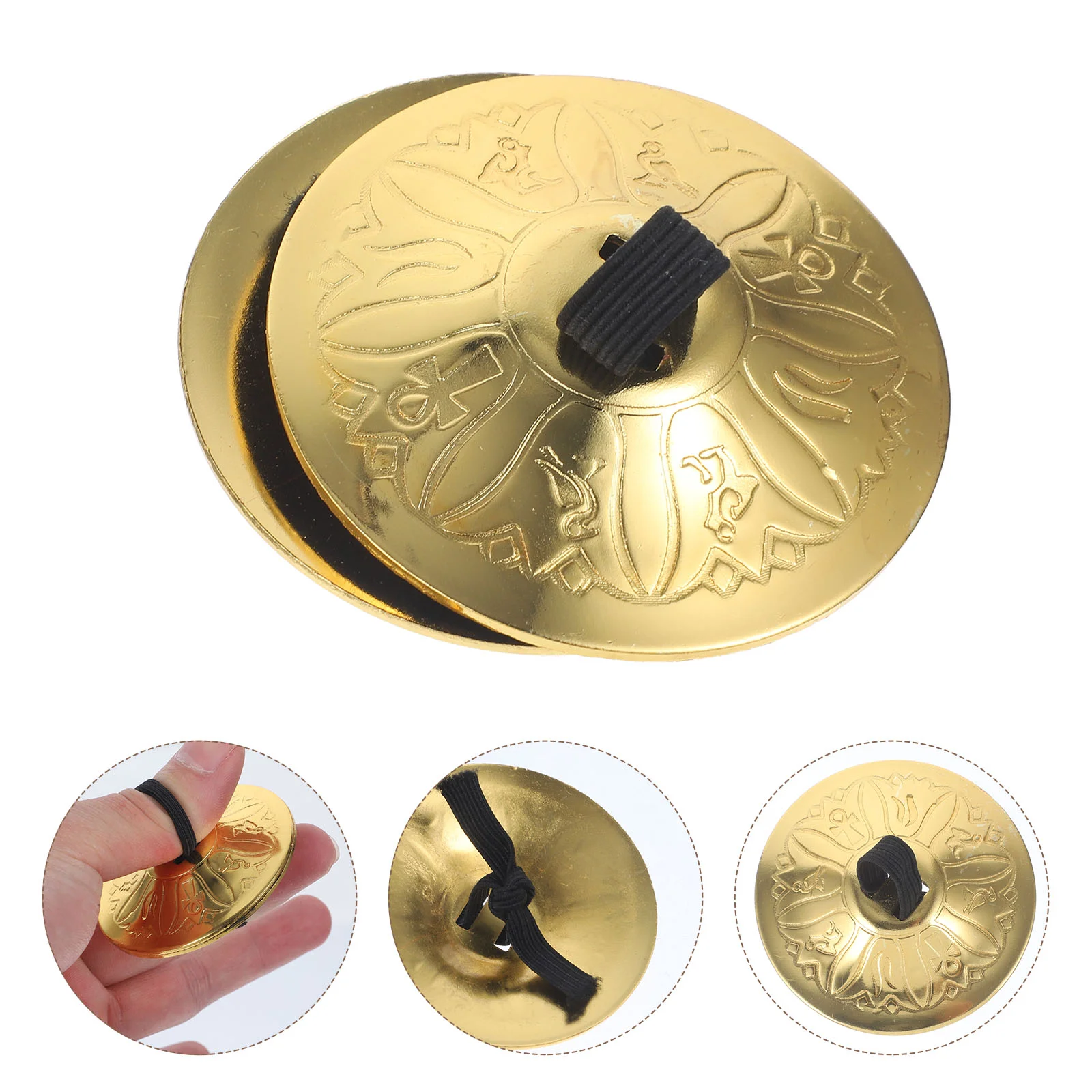 

2 Pairs Belly Dancing Finger Cymbal Small Cymbals Percussion for Kids Musical Instruments