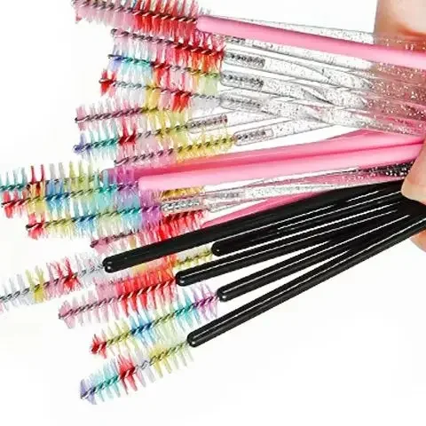 Brosse à cils jetable en cristal, peigne, Extension de cils, baguettes de Mascara, maquillage professionnel, outil de beauté, 50 pièces