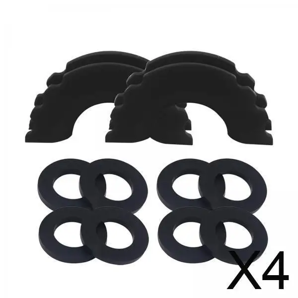 

4xD Ring Shackle Isolator Easy Installation 3/4 inch for Cars Spare Parts Black