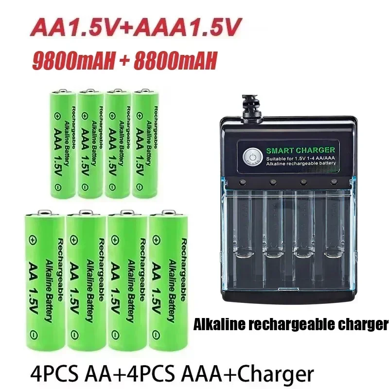 Originele AA Oplaadbare AAA Batterij 1.5V AA 9800mAh/AAA 8800mAh voor Klokradio Video Game Digitale Camera AA AAA Oplader