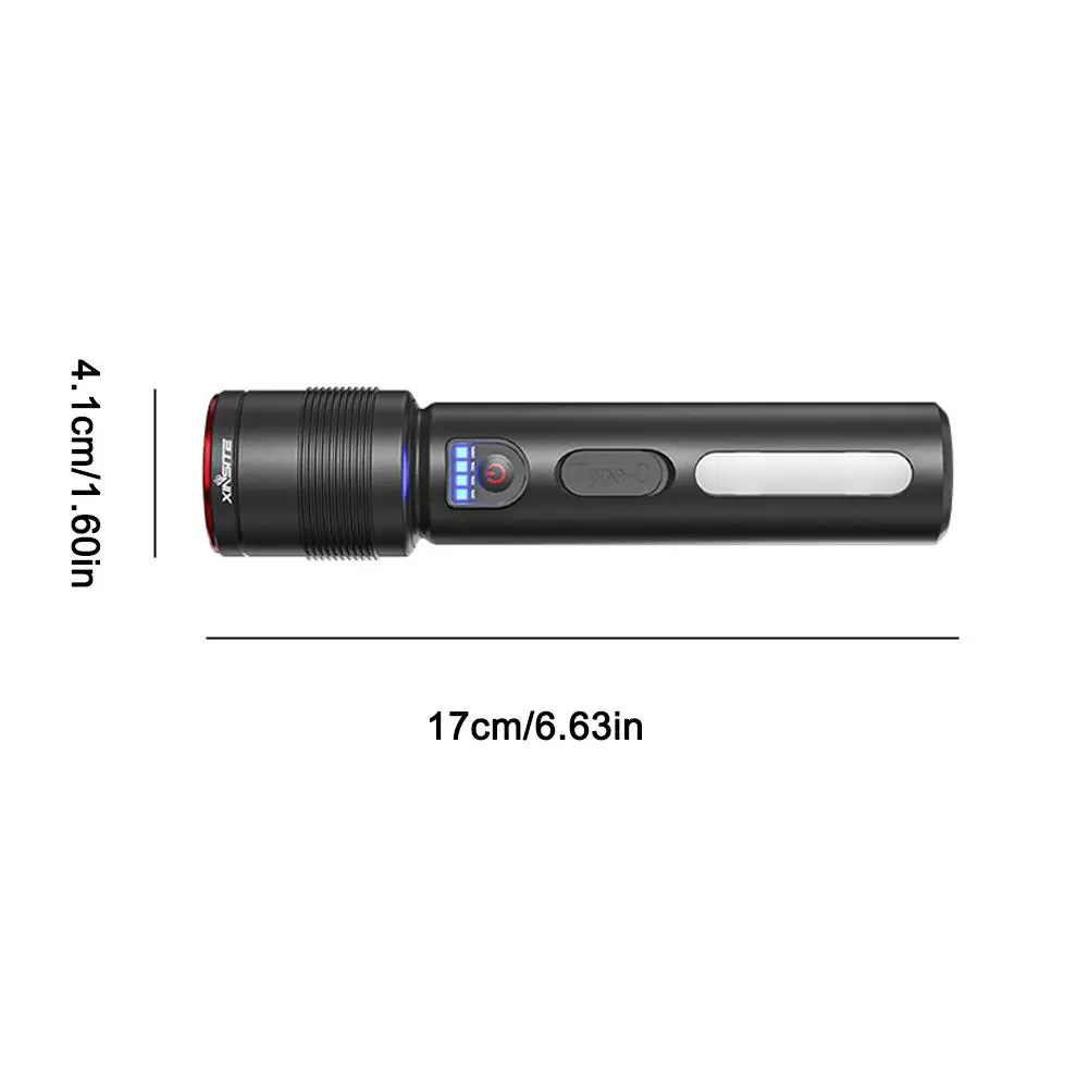 جديد تلسكوبي التكبير مشاعل نوع قابلة للشحن السوبر مشرق المحمولة سبائك الألومنيوم مصباح يدوي للتخييم في الهواء الطلق الصيد