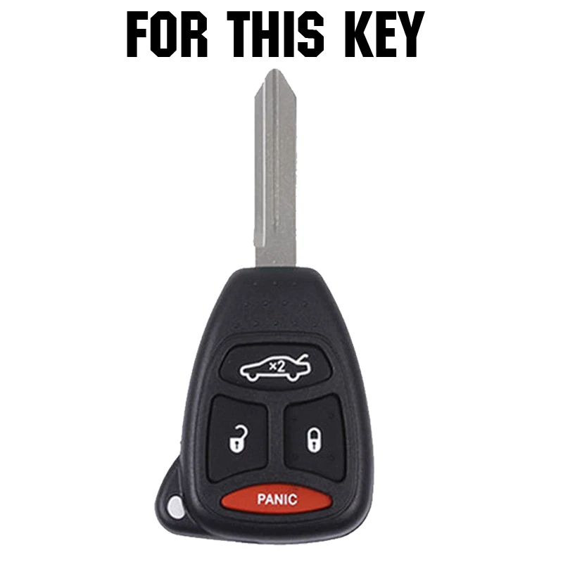 Silicone Car Key Case Cover Keyless Remote Fob For JEEP Chrysler 300 Aspen Charger Durango Magnum Commander Grand Cherokee